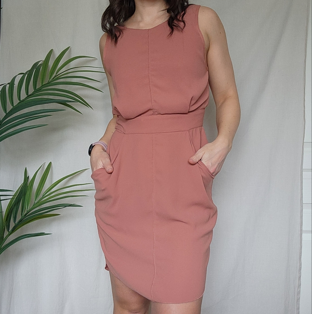 Like New Wilfred Sleeveless Low Back Dress with Pockets